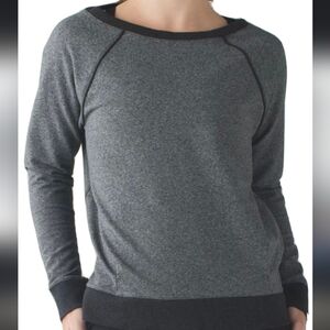 Lululemon CREW LOVE Pullover Heathered Black small @V